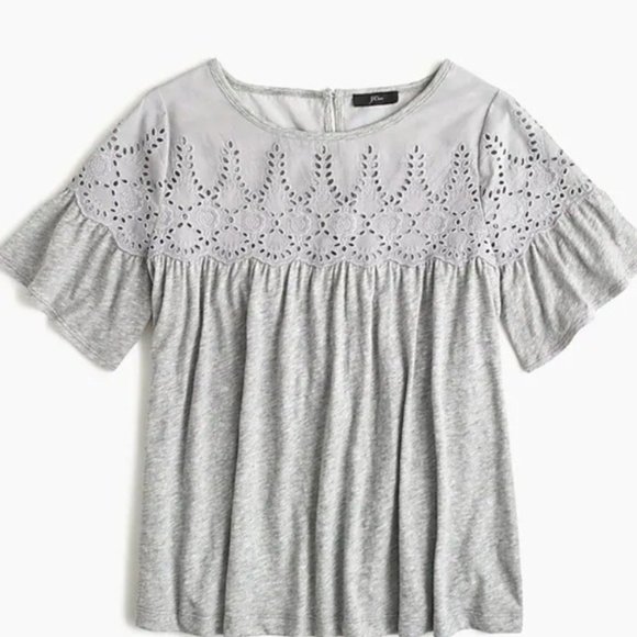 J Crew Eyelet top, XXS - Picture 1 of 3
